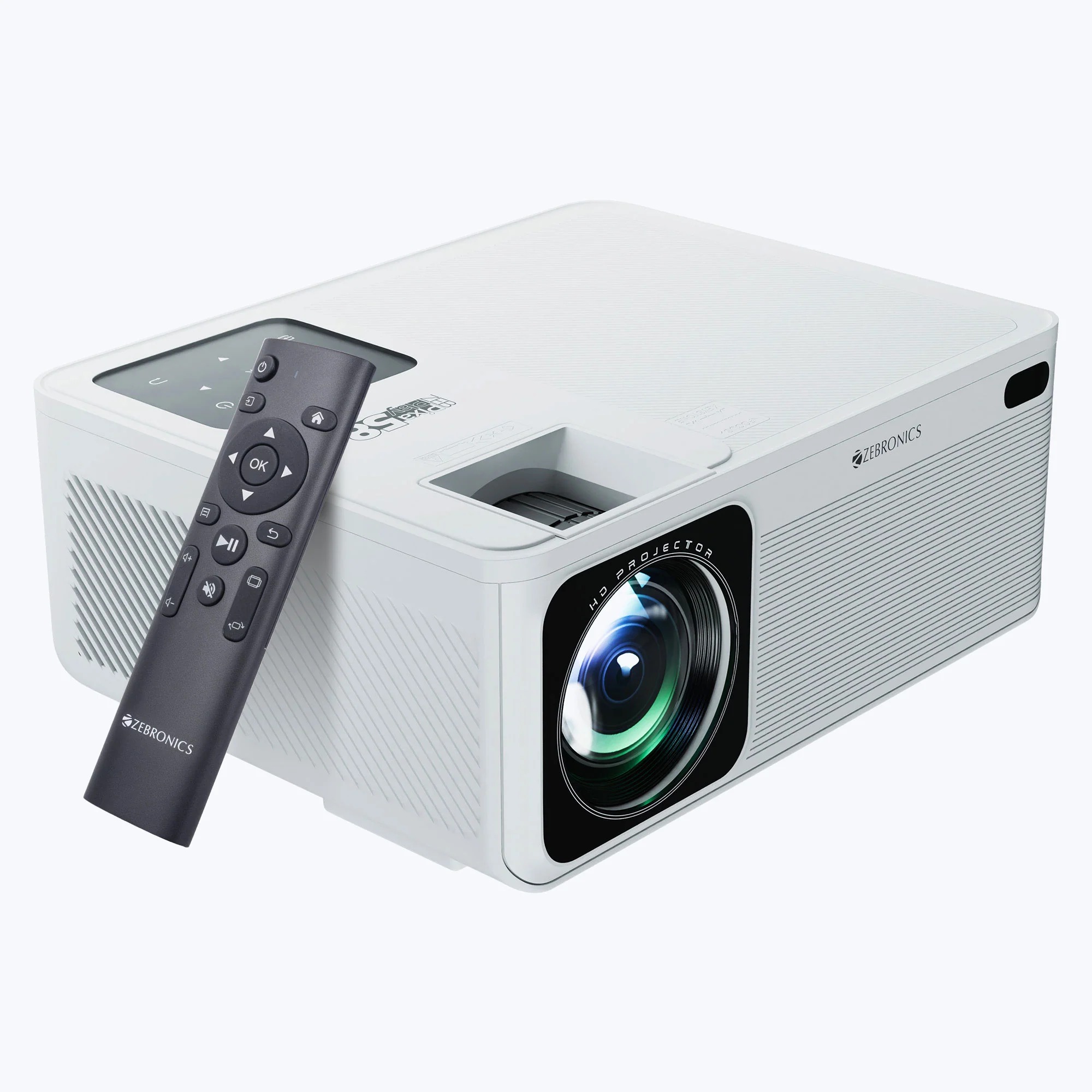 Zebronics ZEB-PixaPlay 58 Smart Home Theater Projector - 1080p Native, 12000 Lumens, Android 9.0, Wi-Fi 6